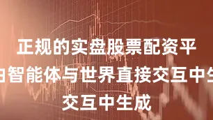 正规的实盘股票配资平台由智能体与世界直接交互中生成