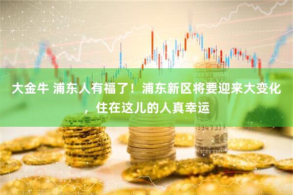 大金牛 浦东人有福了！浦东新区将要迎来大变化，住在这儿的人真幸运