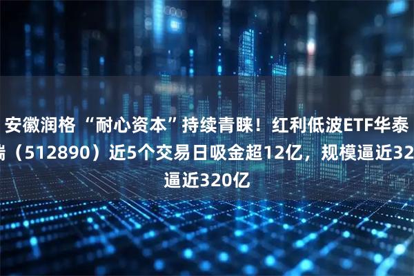 安徽润格 “耐心资本”持续青睐！红利低波ETF华泰柏瑞（512890）近5个交易日吸金超12亿，规模逼近320亿